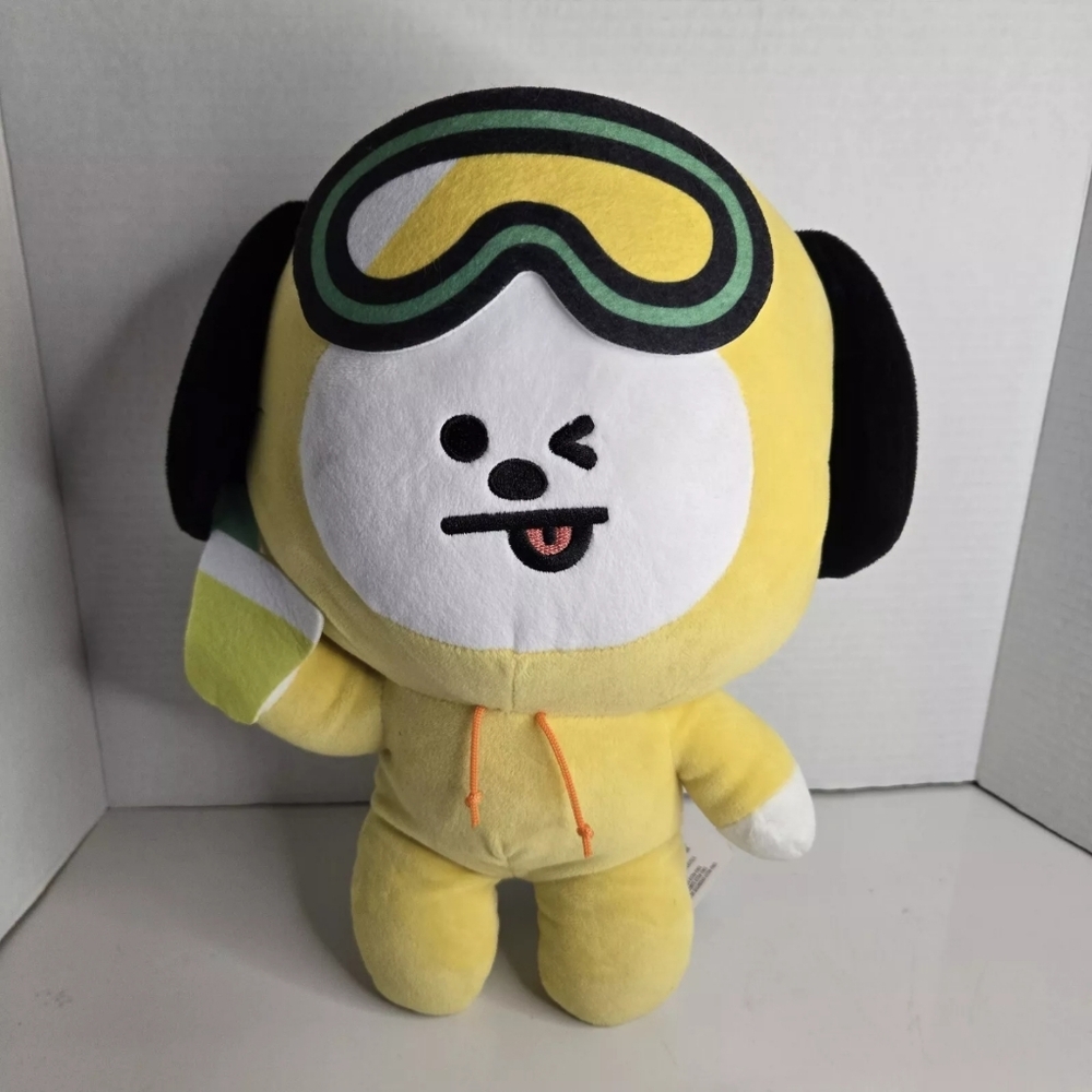 New NWT BT21 Summer Dolce Chimmy Plush 14" Jimin BTS Stuffed Animal Yellow Dog